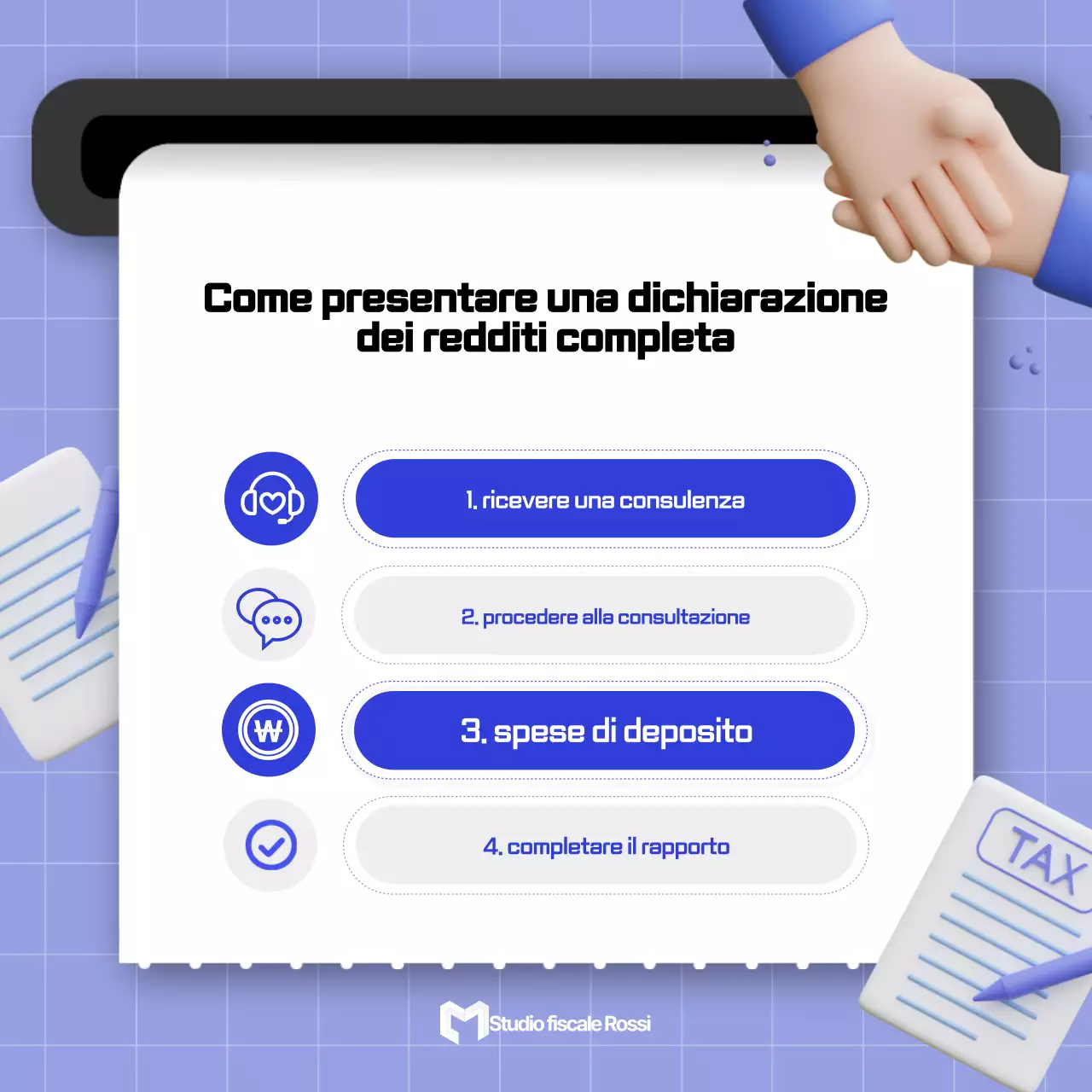 Promuovete il vostro marchio blu moderno