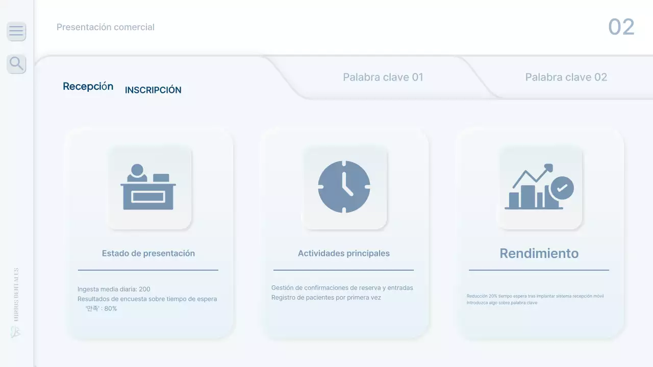 Un informe de trabajo limpio y de color azul claro