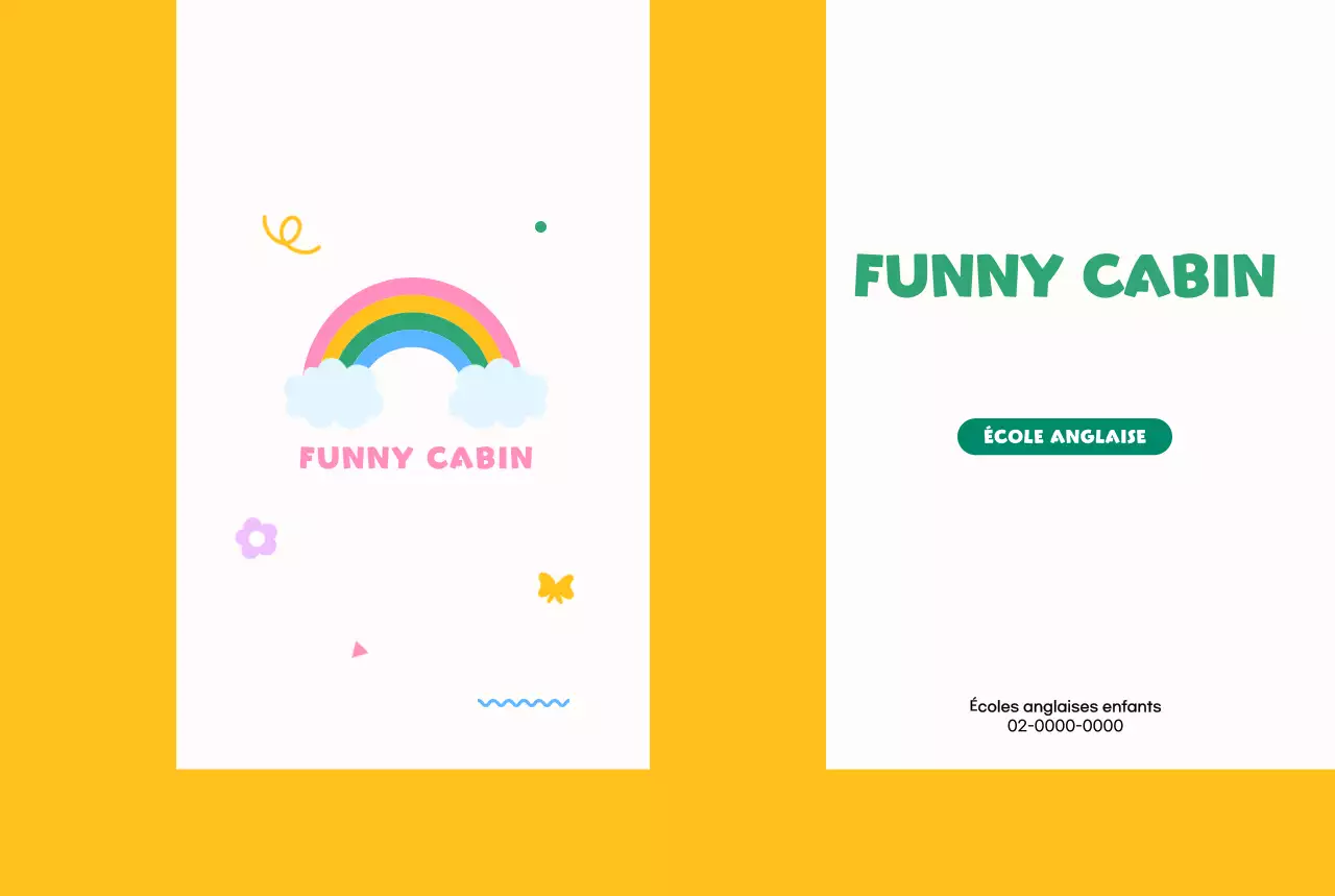 Faites la promotion de votre école de langue anglaise avec un joli arc-en-ciel