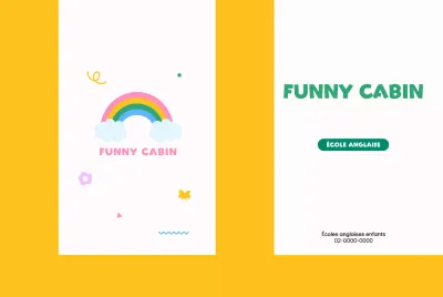 Faites la promotion de votre école de langue anglaise avec un joli arc-en-ciel