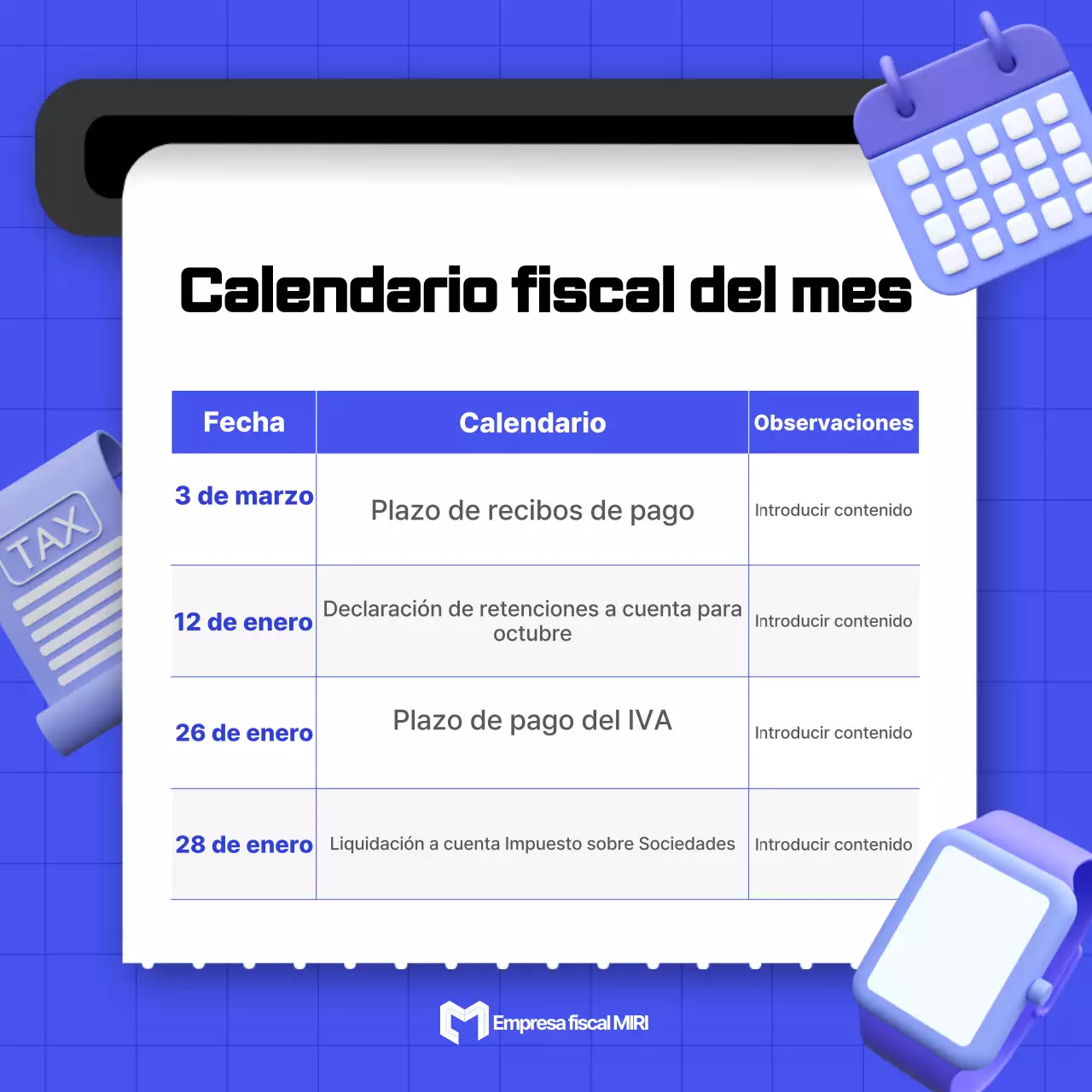 Promocione su marca blue modern