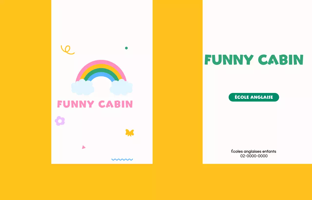 Faites la promotion de votre école d'anglais avec un joli arc-en-ciel