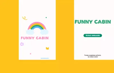 Faites la promotion de votre école d'anglais avec un joli arc-en-ciel