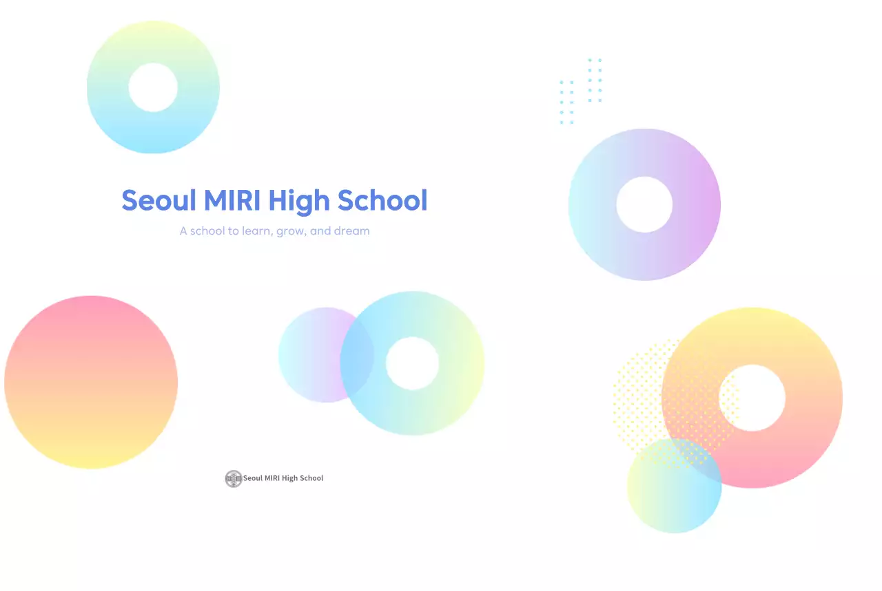 Promosi sekolah sederhana dengan dekorasi gradien