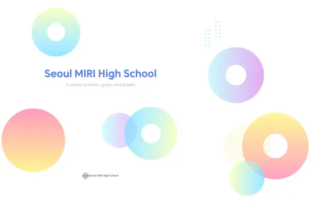 Promosi sekolah sederhana dengan dekorasi gradien