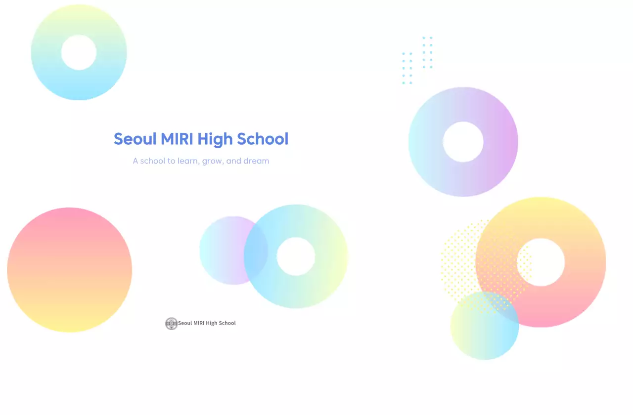 Promosi sekolah sederhana dengan dekorasi gradien