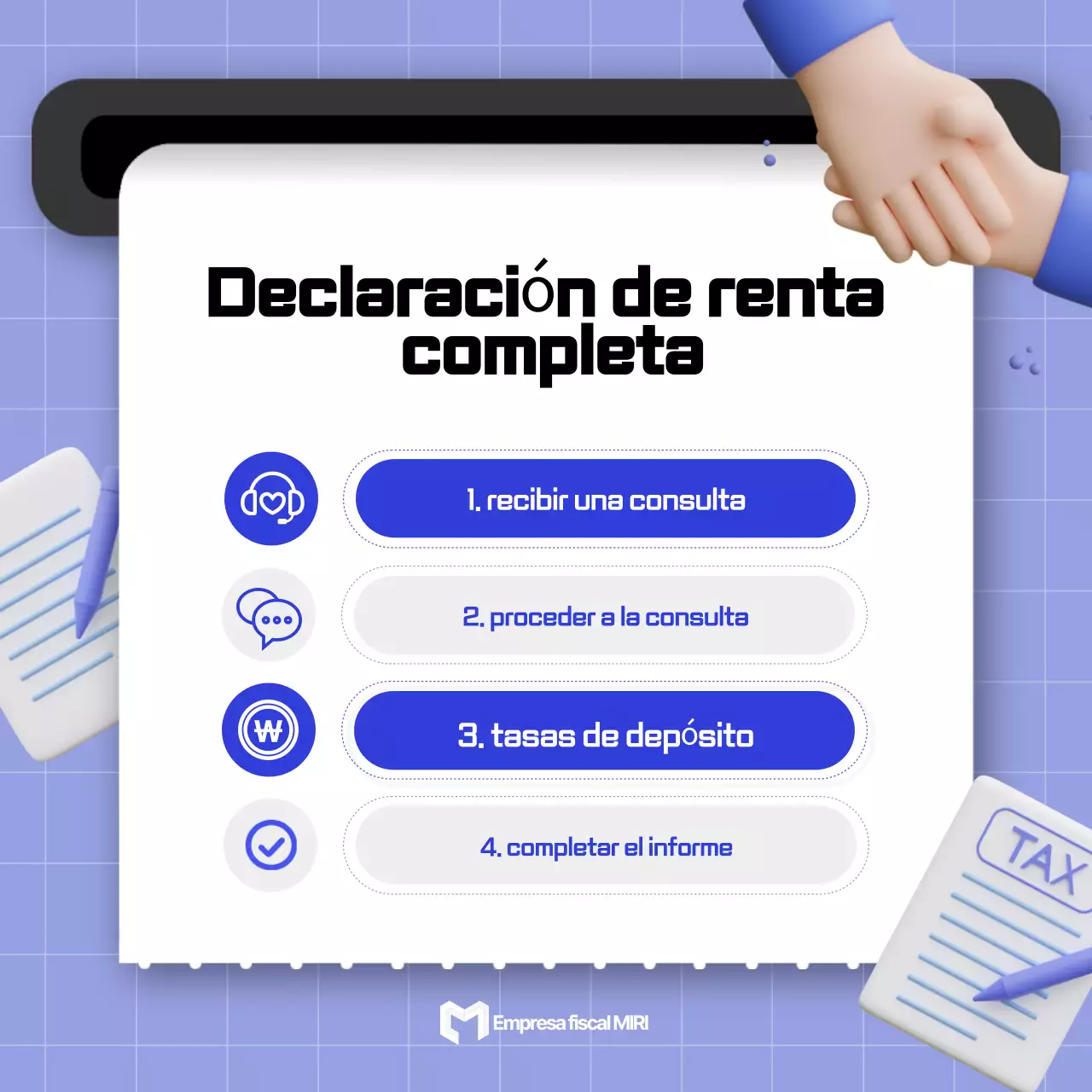 Promocione su marca blue modern