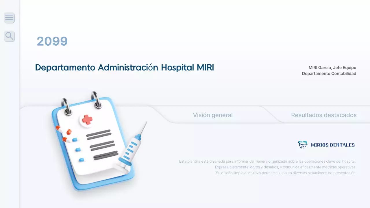 Un informe de trabajo limpio y de color azul claro