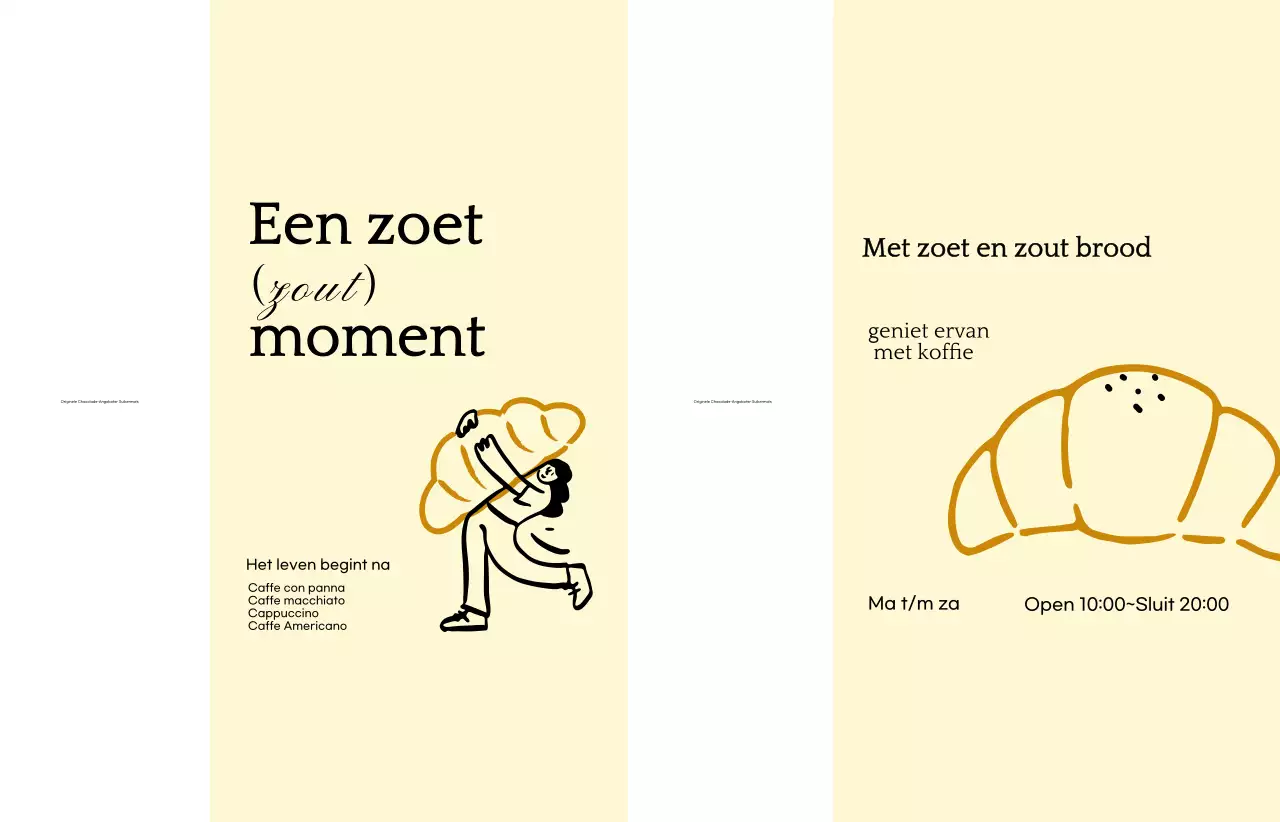 Beige minimalistische bakkerij