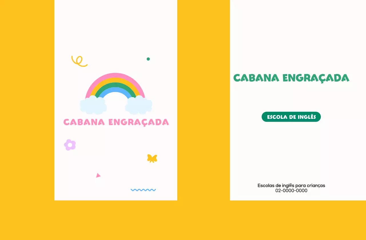 Promova a sua escola de inglês com um bonito arco-íris