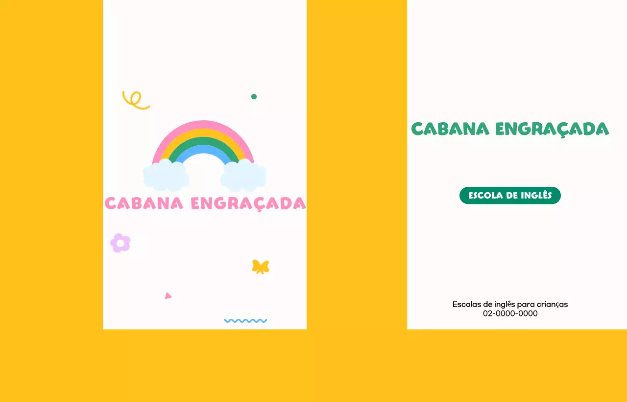 Promova a sua escola de inglês com um bonito arco-íris