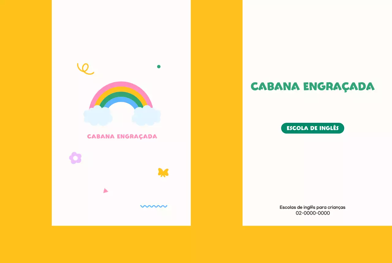 Promova a sua escola de inglês com um bonito arco-íris
