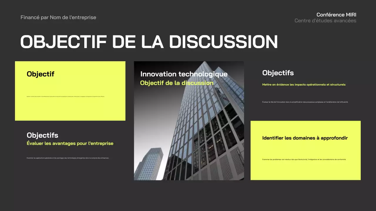 annonce de la conférence blue modern business