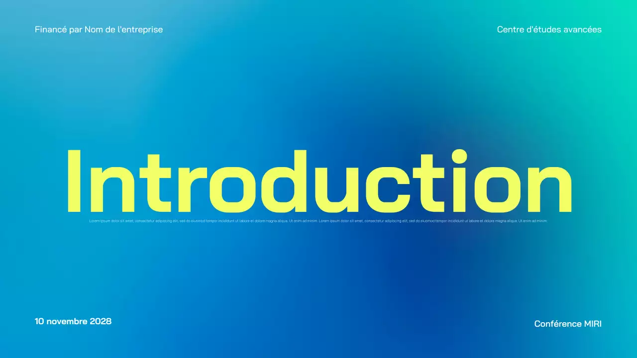 annonce de la conférence blue modern business