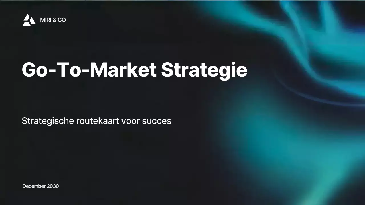 groenblauw modern ondernemingsplan