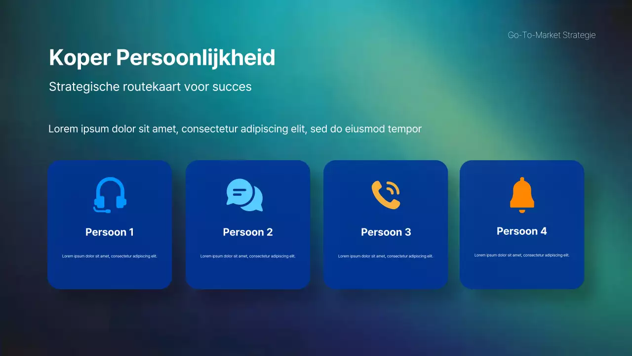 groenblauw modern ondernemingsplan