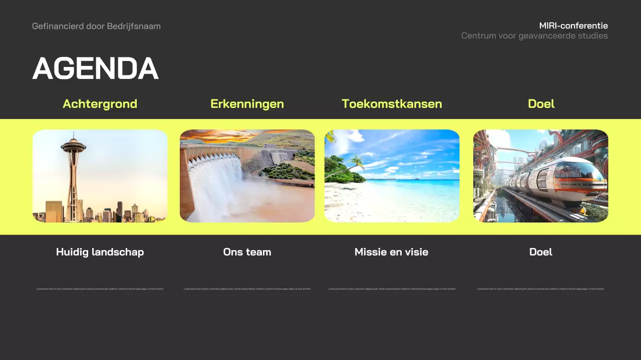 aankondiging blue modern business conferentie