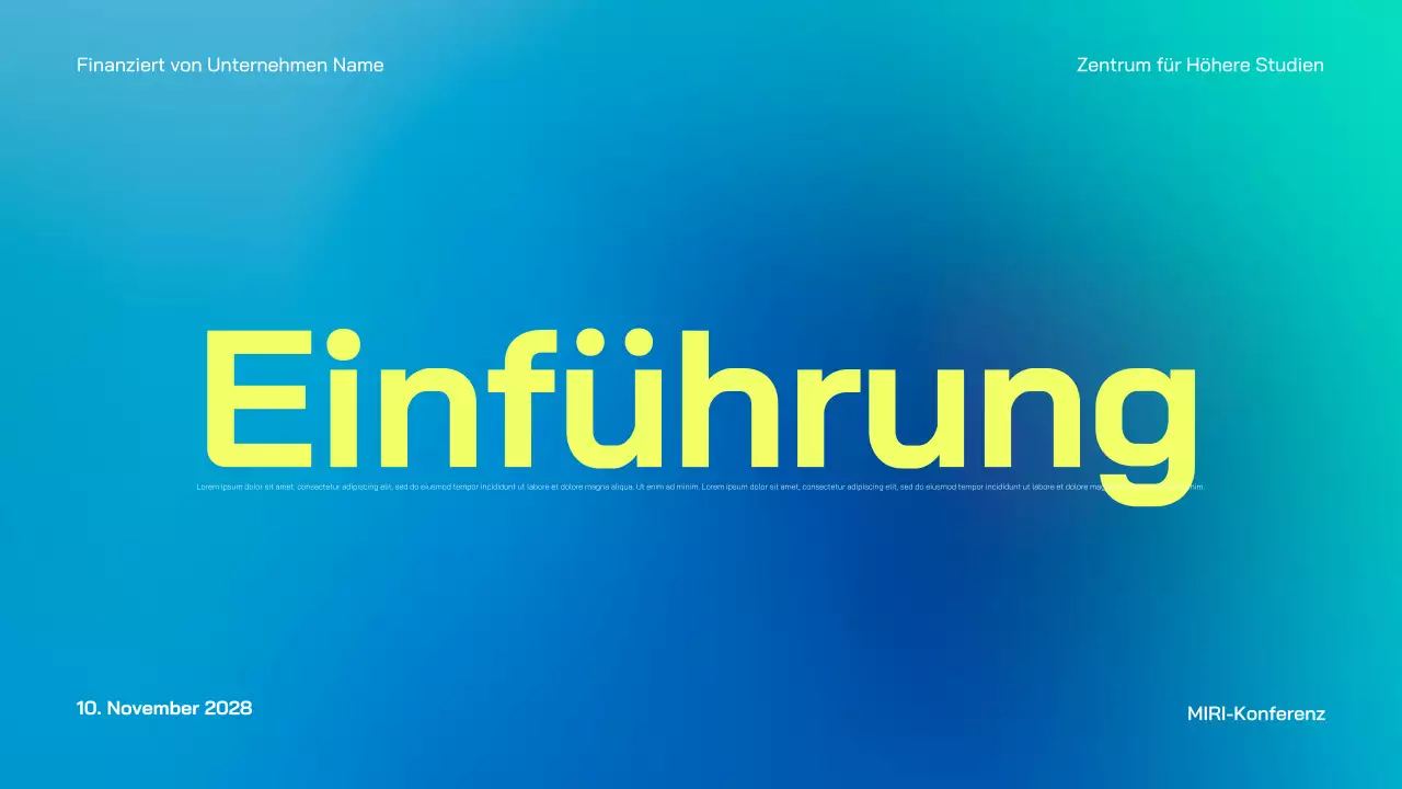 blue modern business konferenz ankündigung