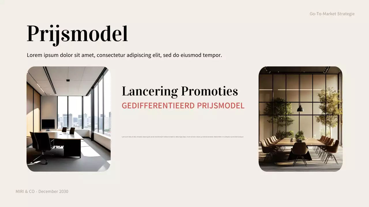 koraal modern ondernemingsplan