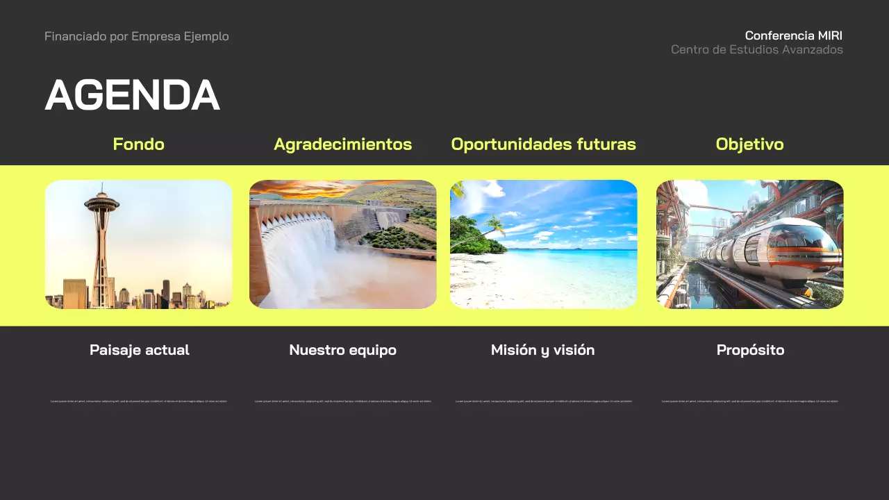 anuncio de la conferencia blue modern business