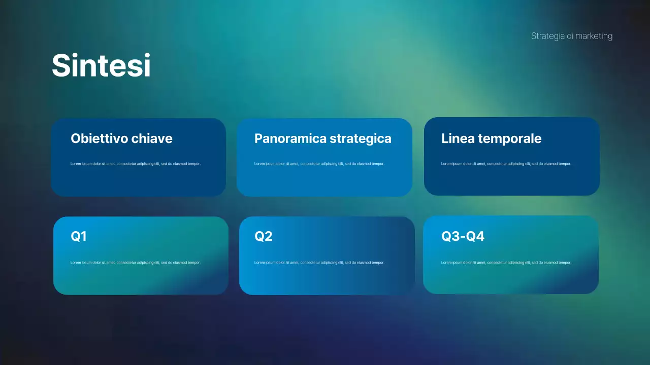 business plan moderno di colore verde acqua