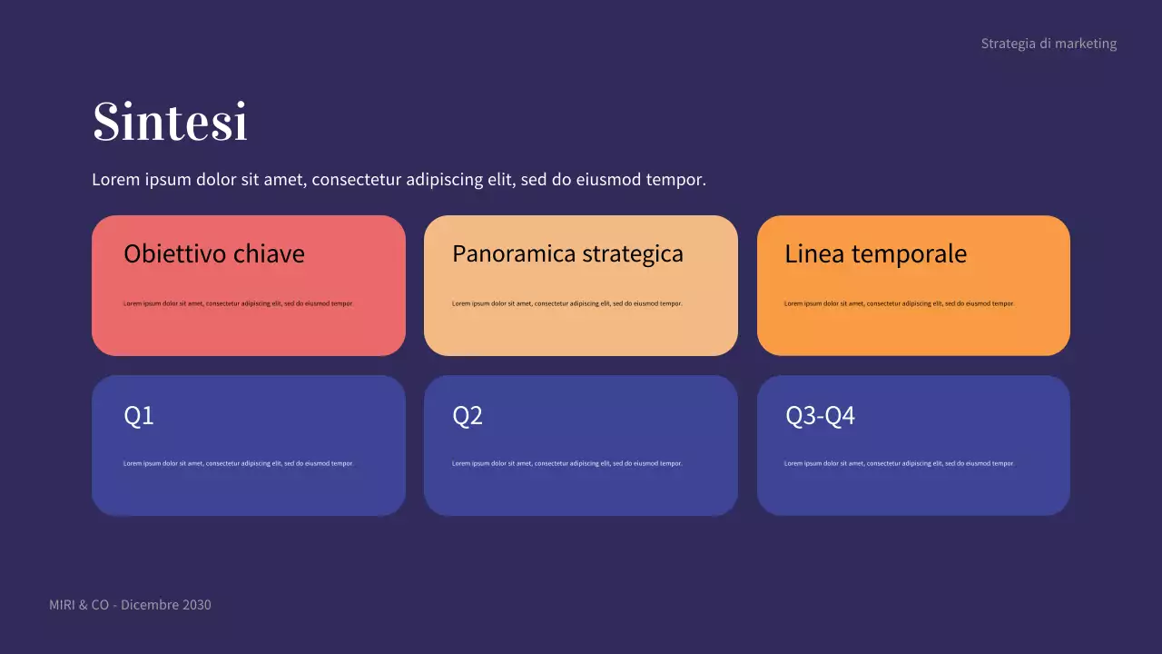 piano aziendale moderno sul corallo