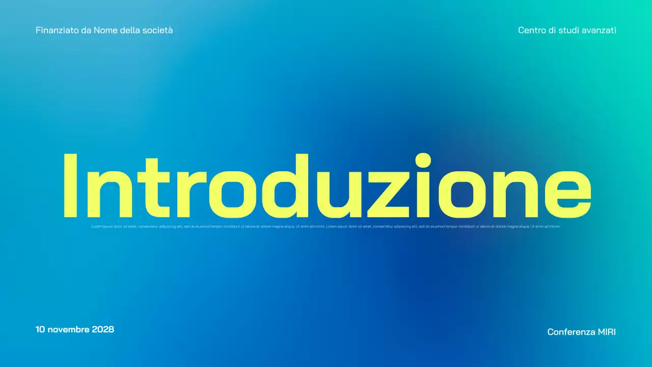 annuncio conferenza blue modern business