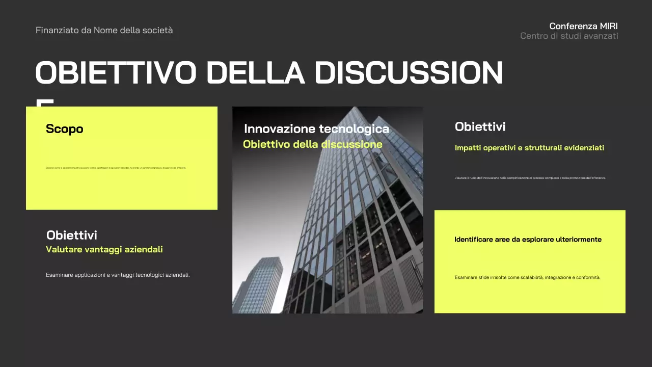 annuncio conferenza blue modern business