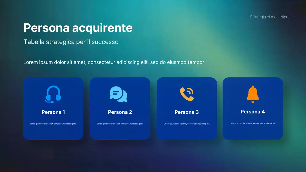 business plan moderno di colore verde acqua