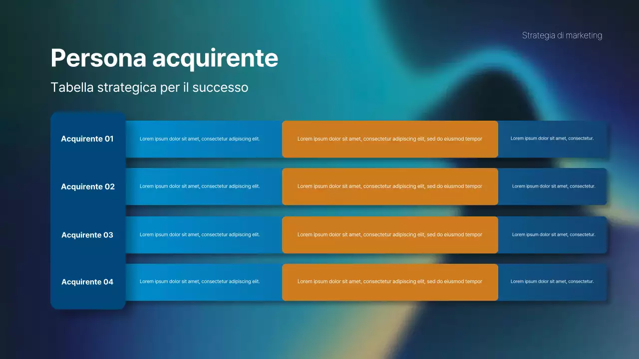 business plan moderno di colore verde acqua