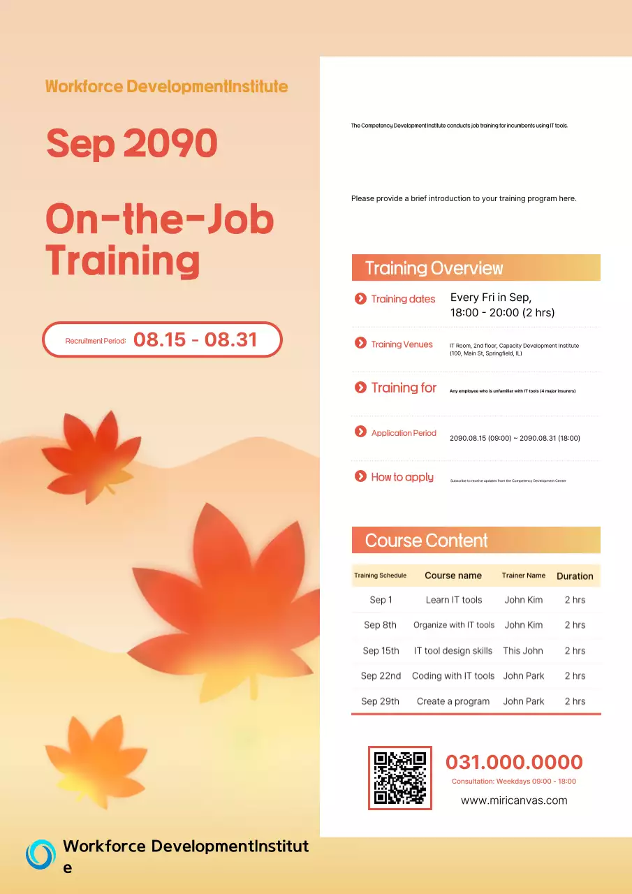 Rekrutmen Pendidikan Modern Oranye