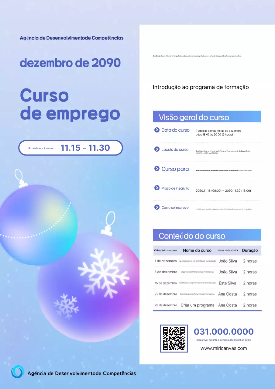 Blue Modern Training Recrutamento