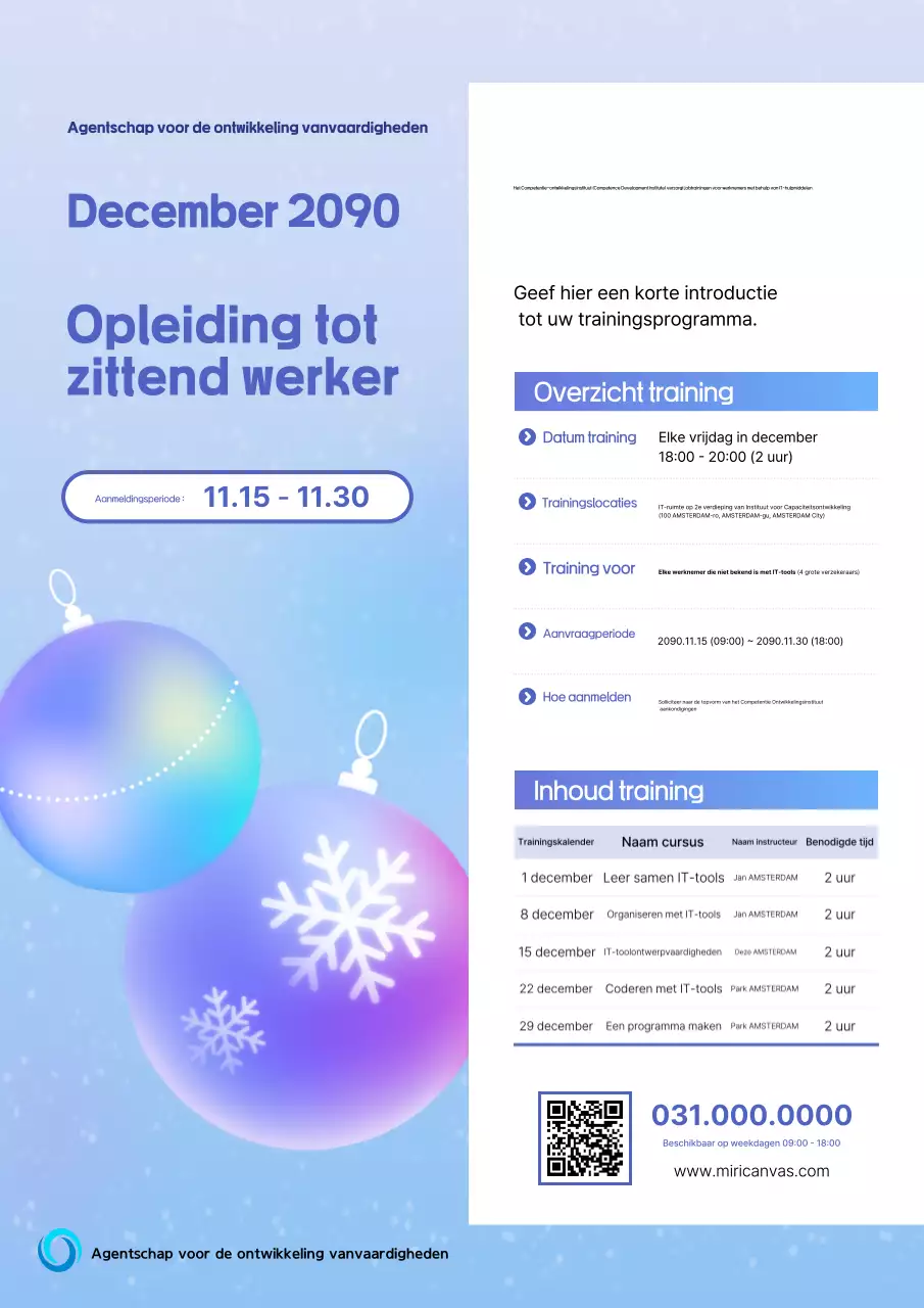 Blue Modern Opleiding