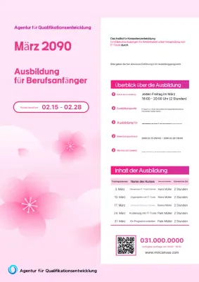 Pink Simple Job Training Recruitment