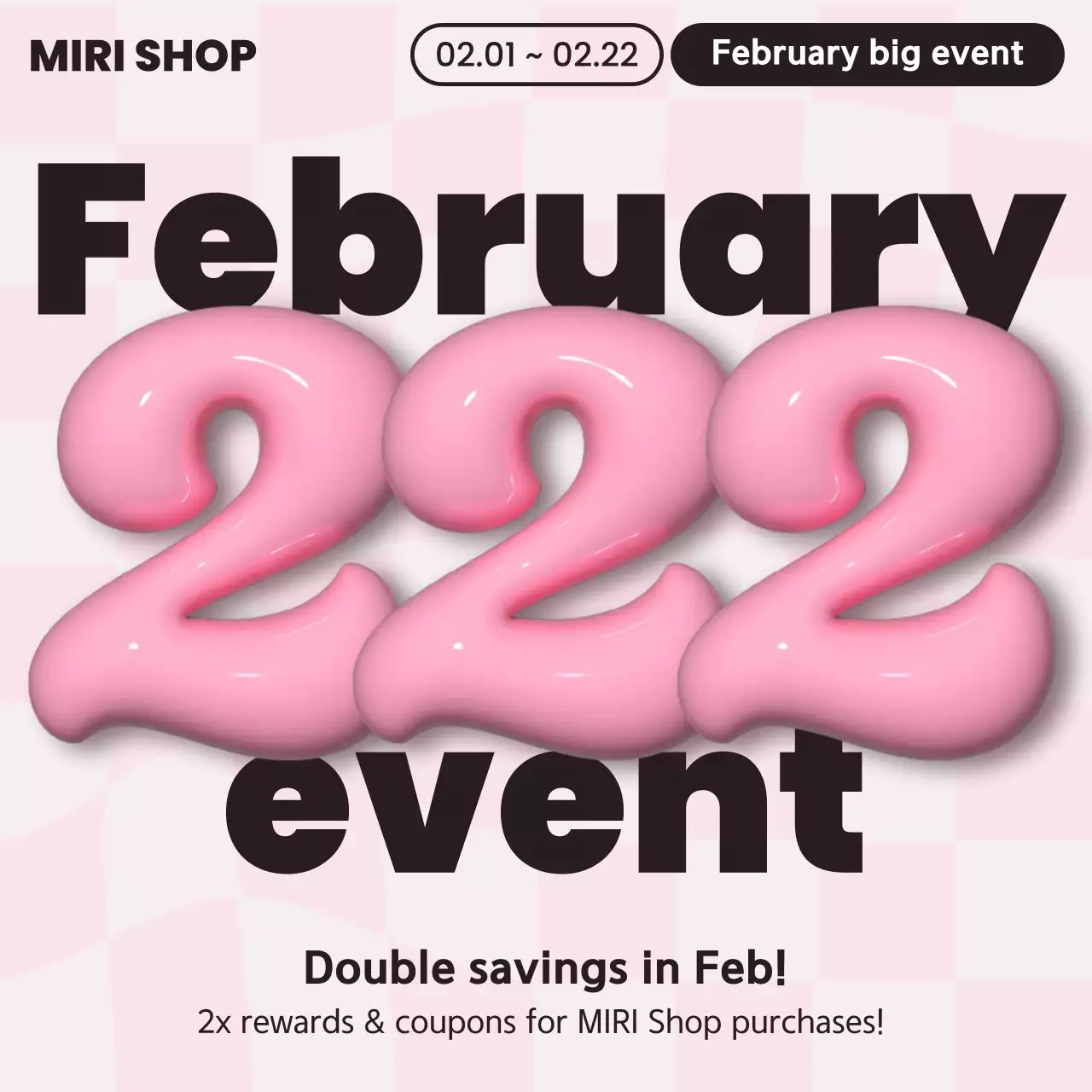 Eventos de compras com sotaque cor-de-rosa