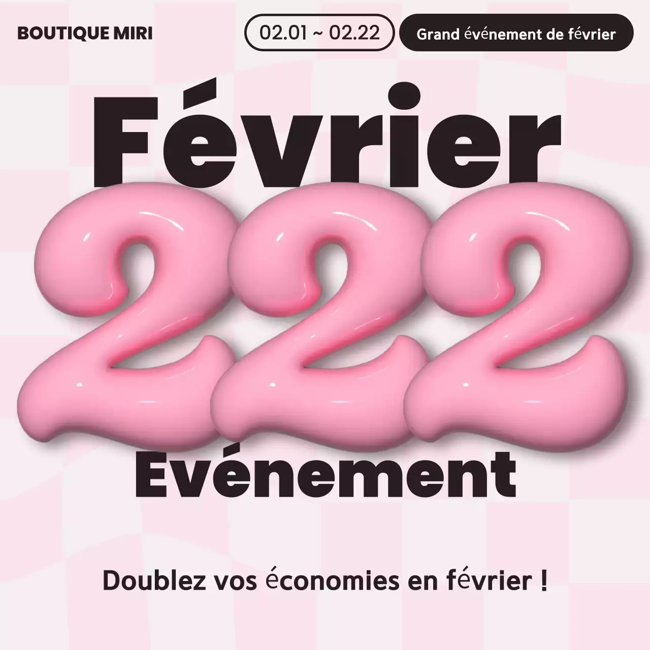 Événements commerciaux aux accents roses