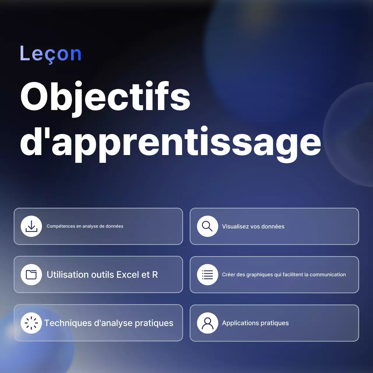 Annonce de formation à l'analyse de données Blue Modern