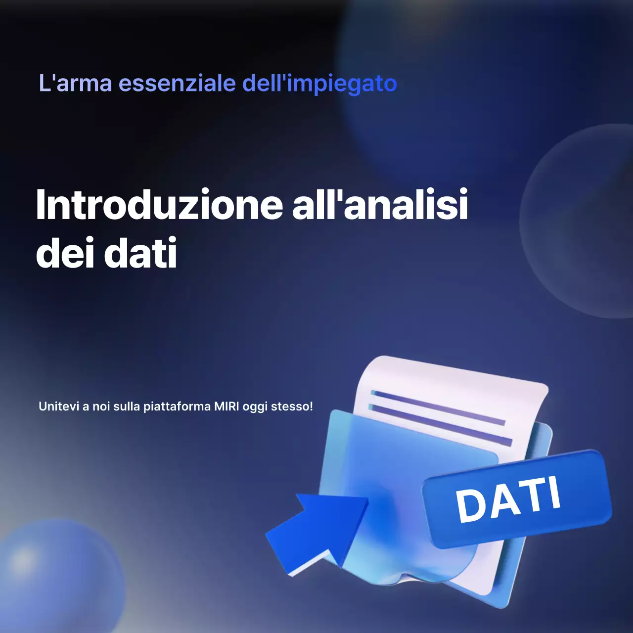 Formazione in analitica dei dati moderni blu Annuncio