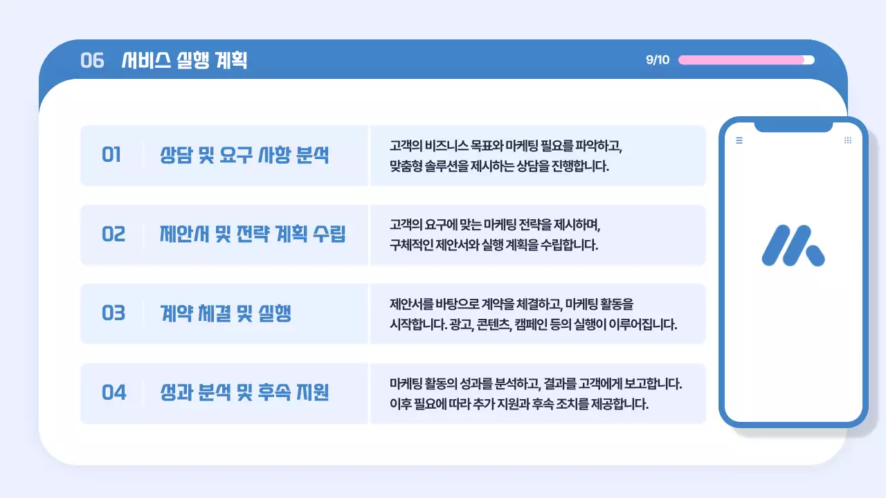 하늘색 심플 마케팅 전략 제안서