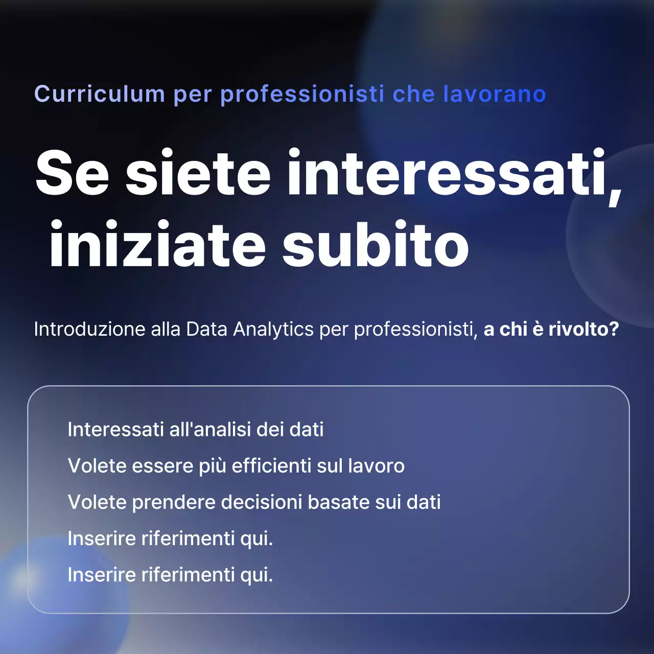 Formazione in analitica dei dati moderni blu Annuncio