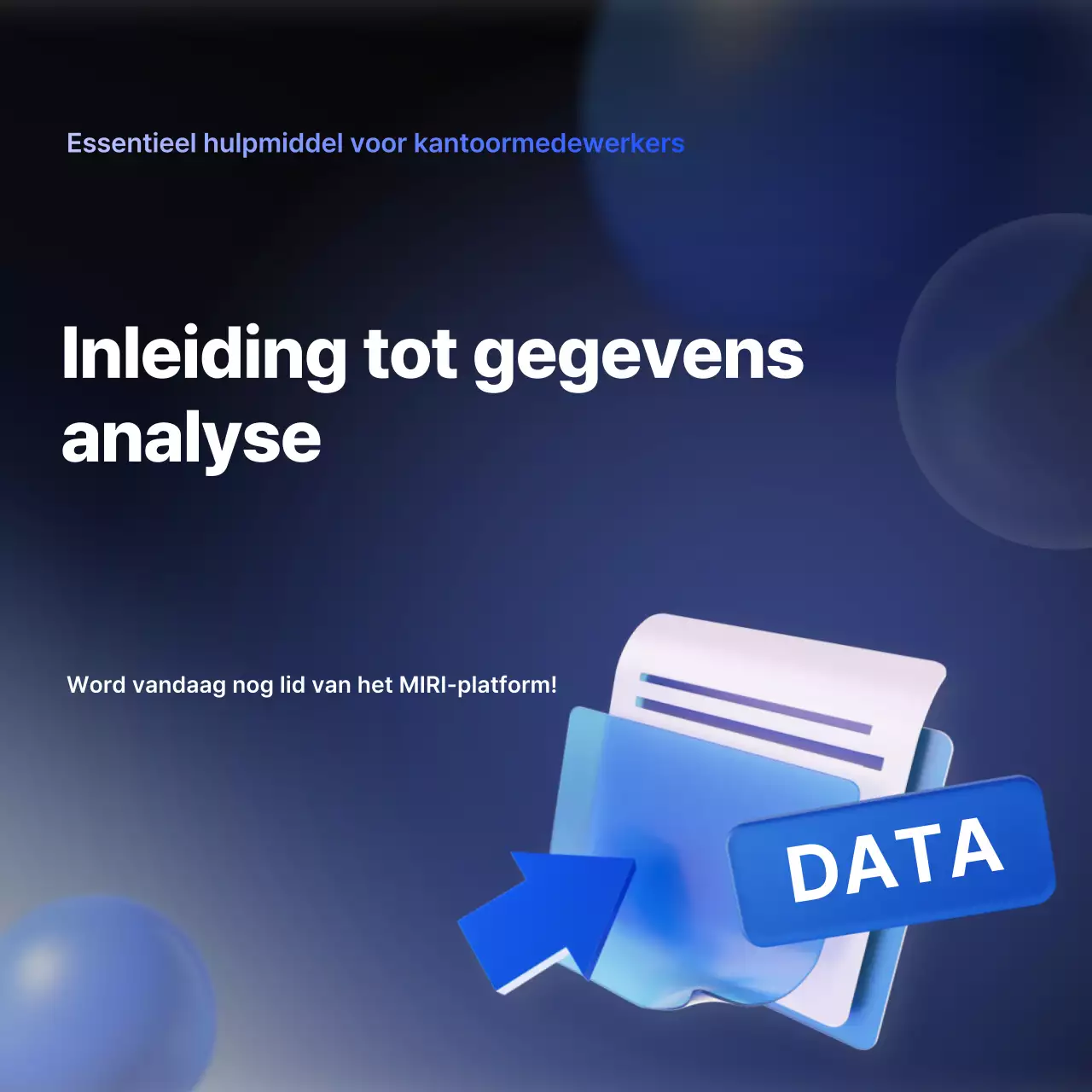 Blue Modern Data Analytics Advertentie