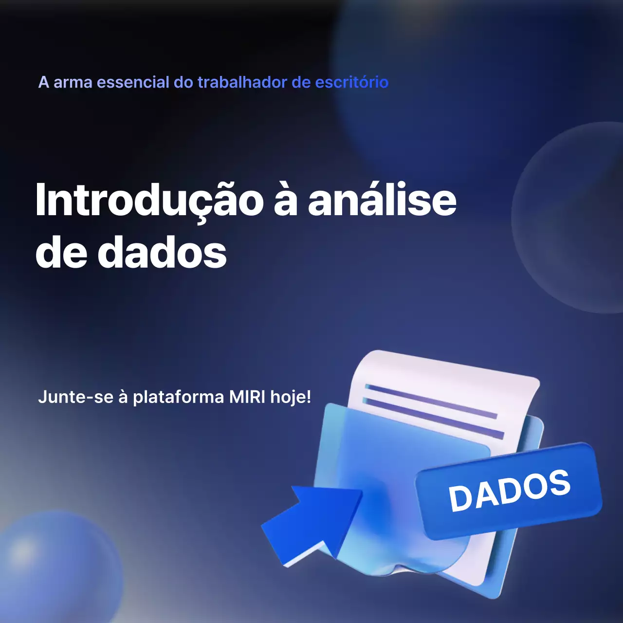 Anúncio de formação Blue Modern Data Analytics