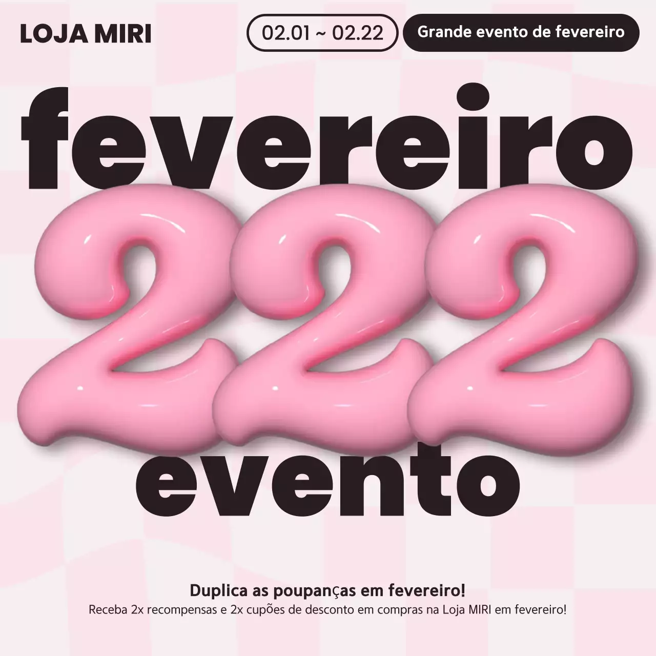 Eventos de compras com sotaque cor-de-rosa