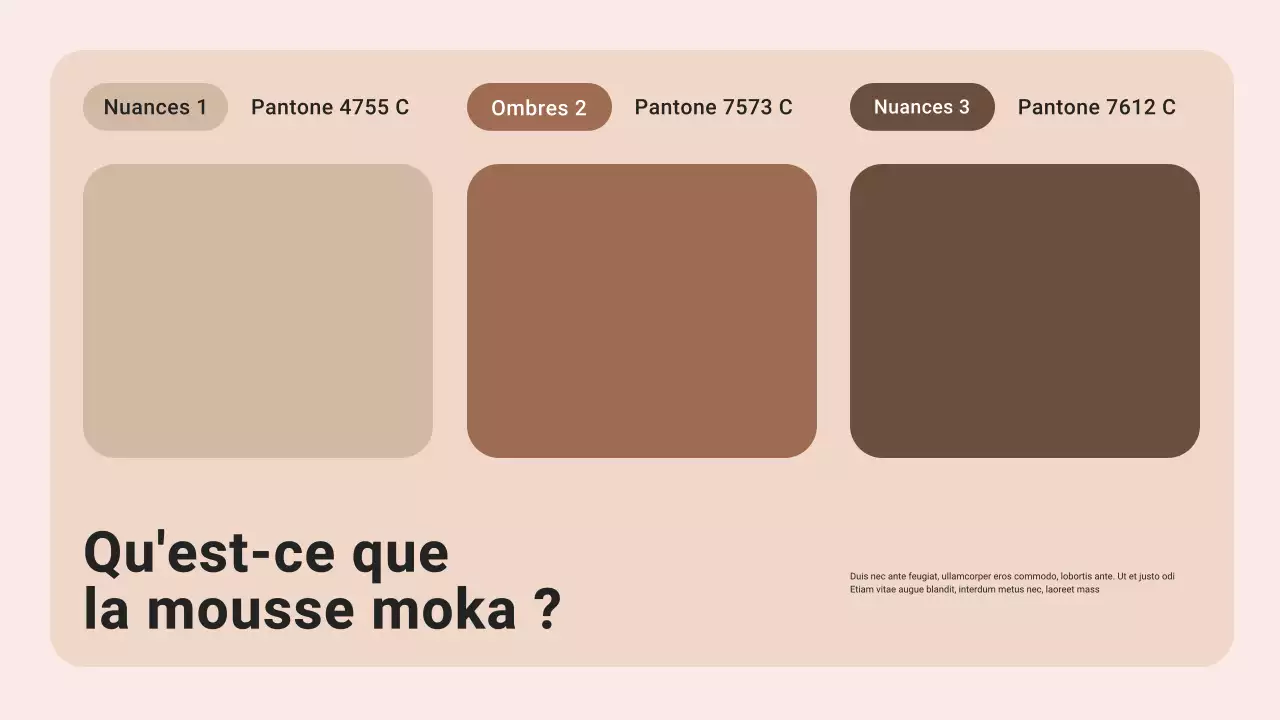 Rapport sur les tendances de la couleur moderne de l'année : le brun et le beige