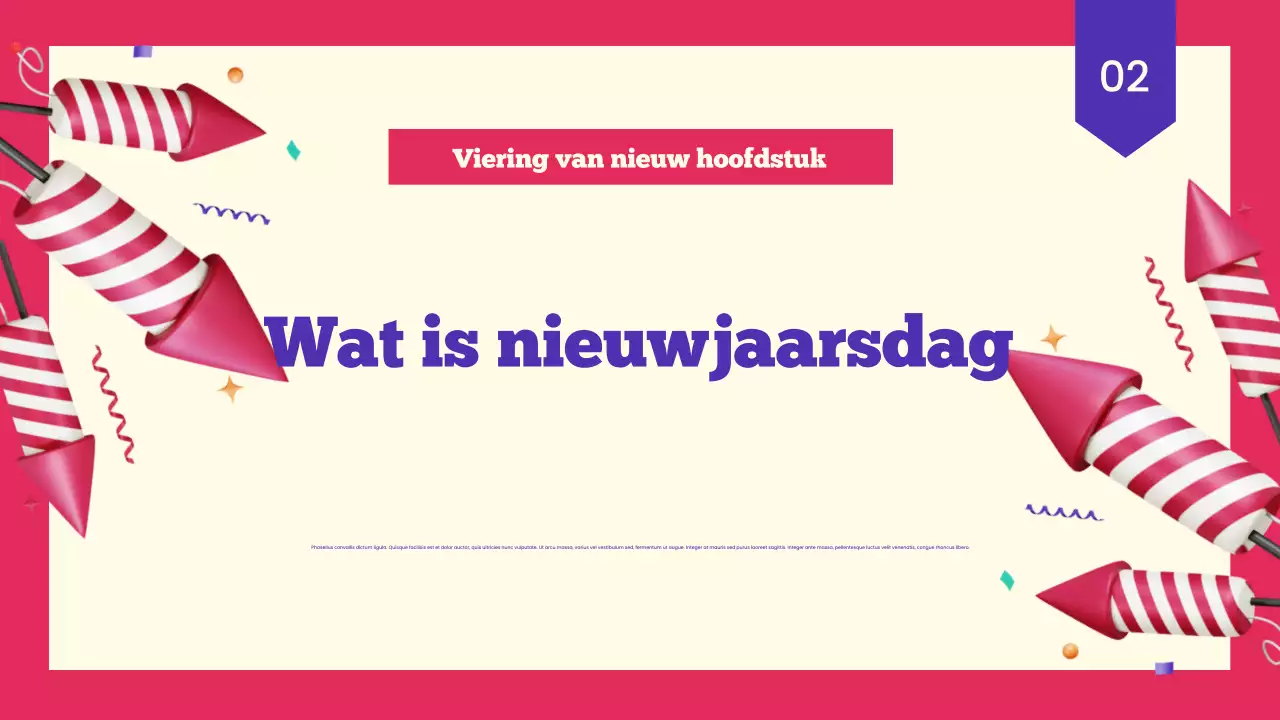 Nieuwjaar vieren Presentatie