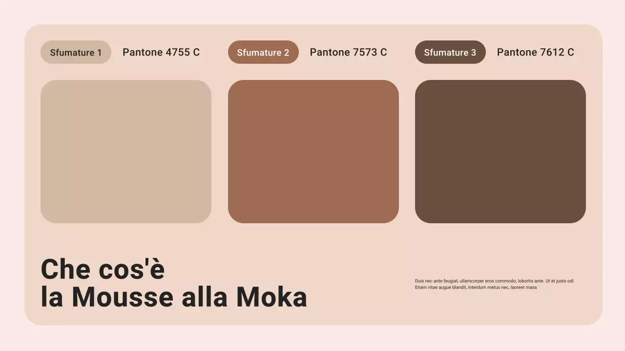 Relazione sulle tendenze dei colori moderni dell'anno marrone e beige