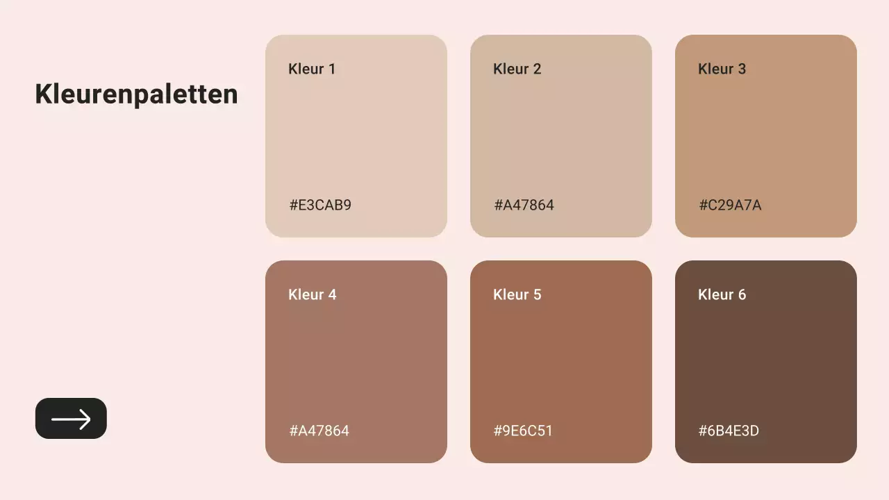 Bruin en beige moderne kleur van het jaar Trendrapport