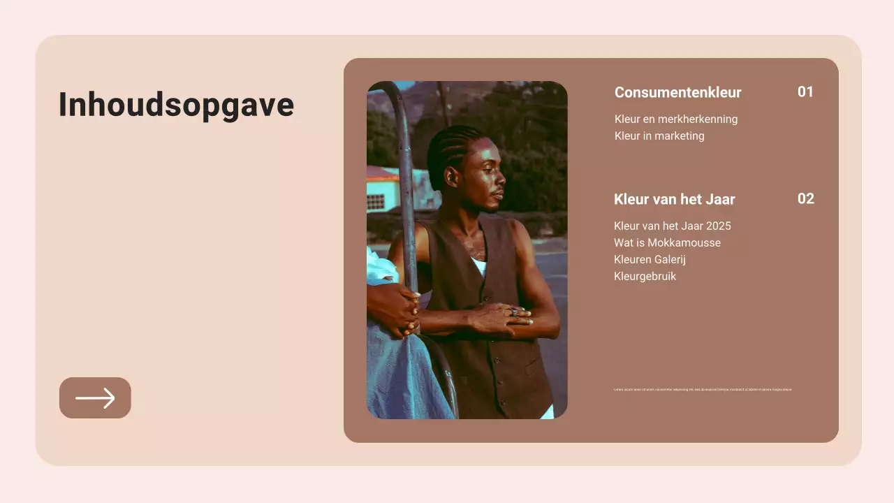 Bruin en beige moderne kleur van het jaar Trendrapport