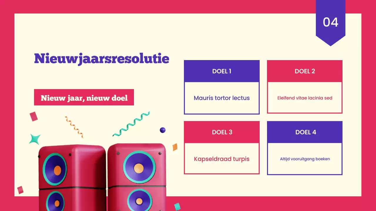 Nieuwjaar vieren Presentatie