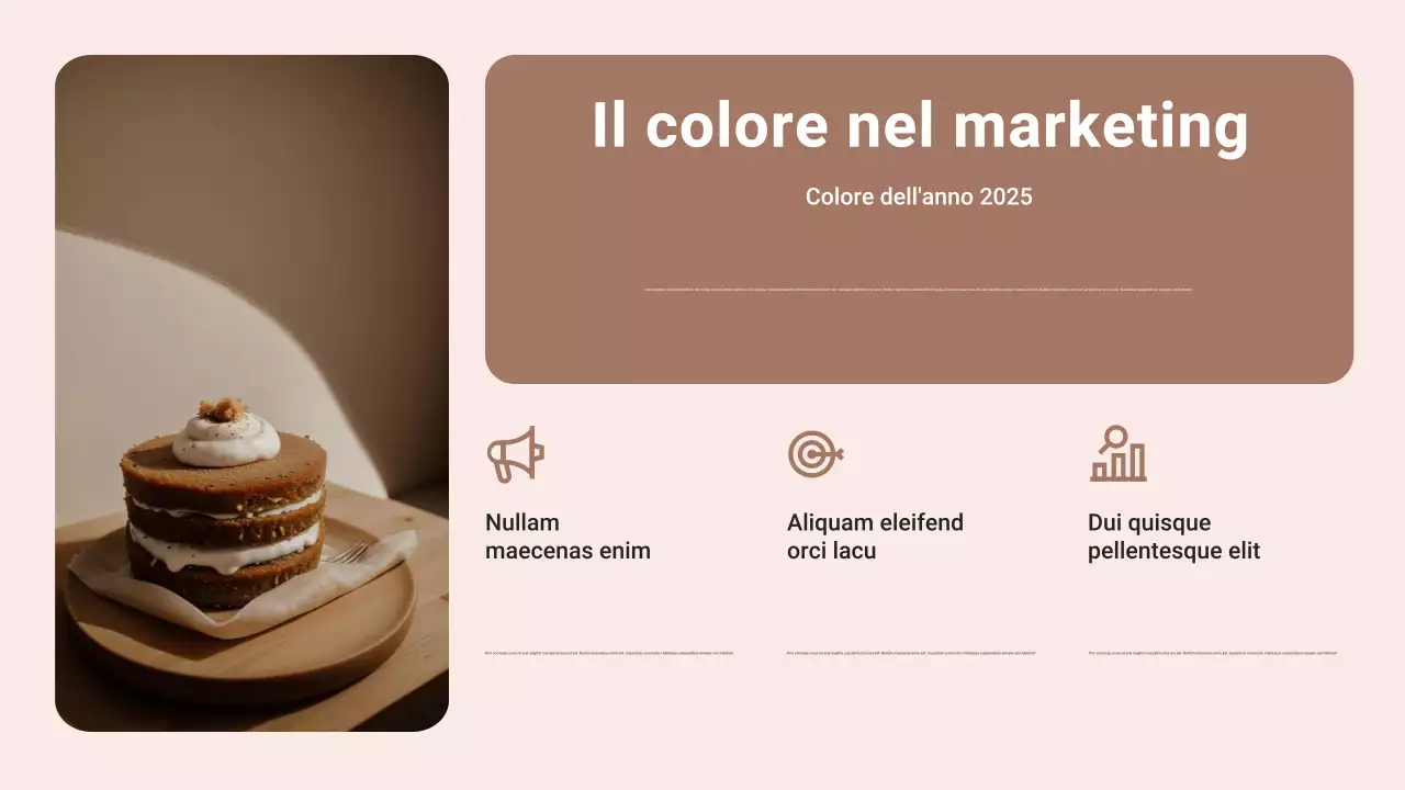 Relazione sulle tendenze dei colori moderni dell'anno marrone e beige